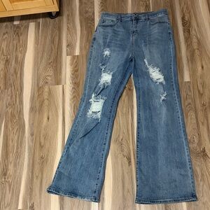Distressed Blue Women's Jeans
